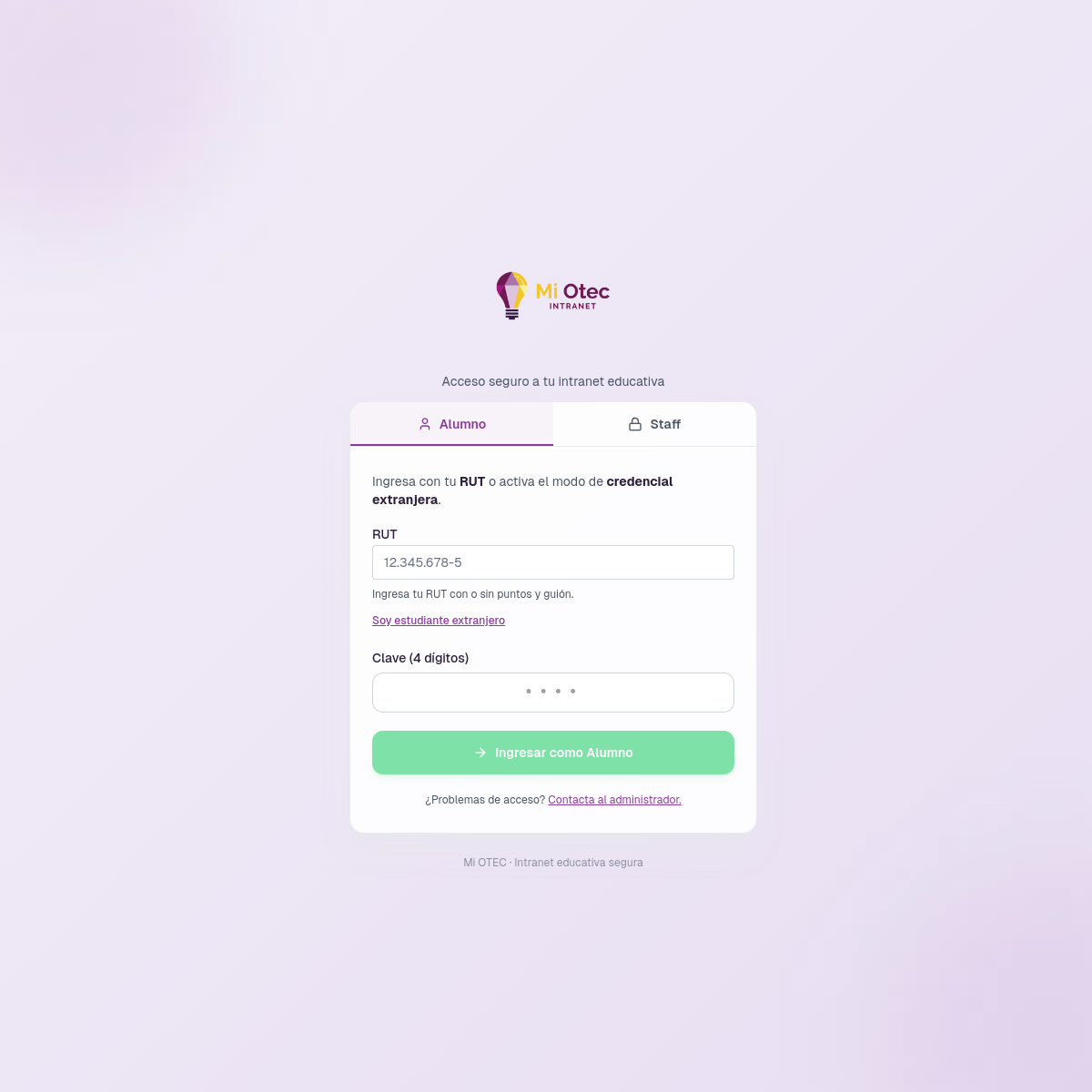 Acceso a Intranet Miotec